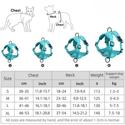 Cintas para perros y gatos pequeños con arnés reflector de chaleco transpirable