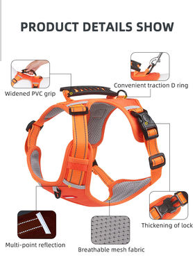 Nuevo arnés de pecho para mascotas estilo chaleco reflector arnés de pecho para perros de gran tamaño cuerda de tracción para perros a prueba de explosiones