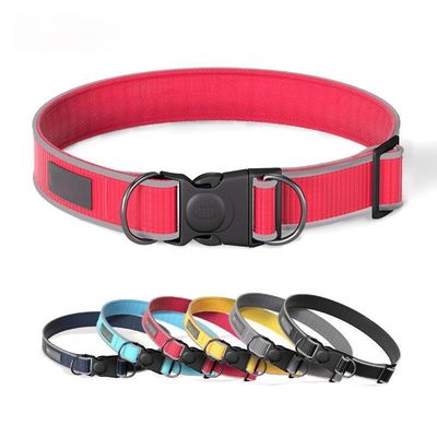 Collar para perros anti-escapo Collar reflector anti-perdida Collar ajustable para perros de tamaño medio y grande