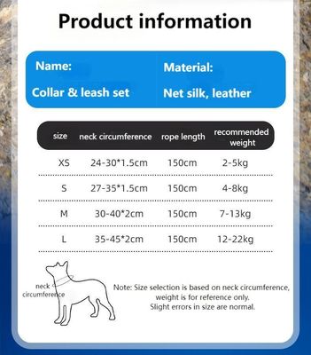 Conjunto de tracción de cuello para perros de tamaño pequeño y mediano